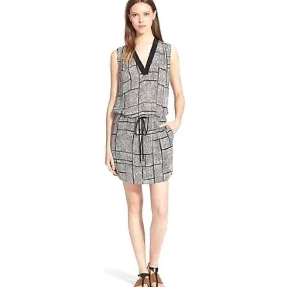 Nwot Vince polka dot print drop waist silk dress size medium